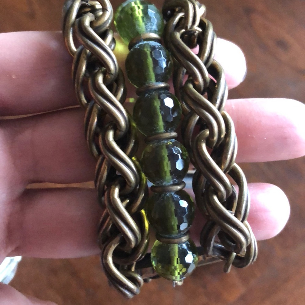 Vintage 80s brass bracelet